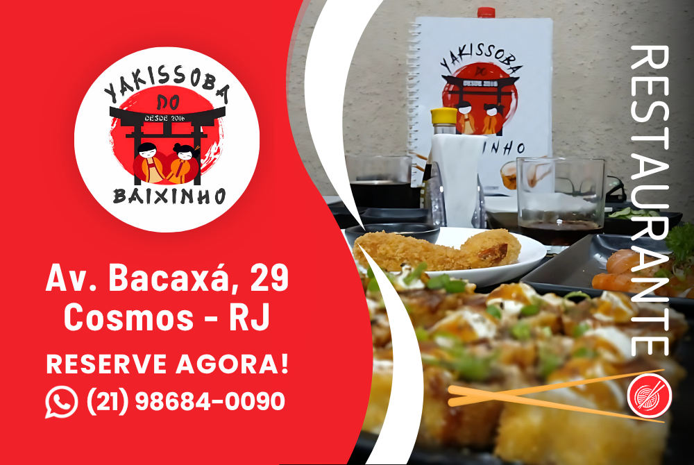 Yakissoba do Baixinho em Cosmos RJ – Restaurante japonês, yakissoba artesanal, temaki e delivery nas regiões de Santa Margarida, Inhoaíba e Campo Grande RJ